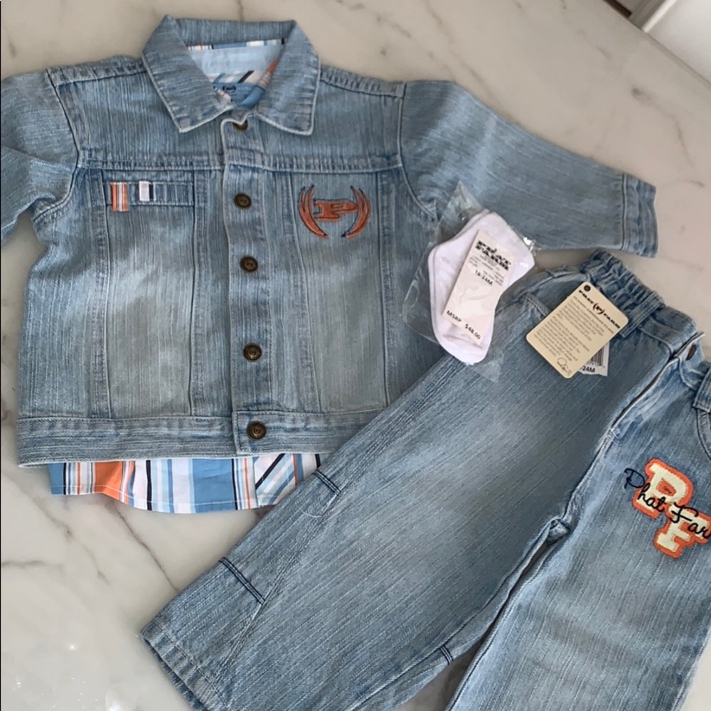 Brand New** Phat Farm Denim Matching 4 Piece Set